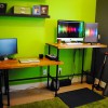 DIY Adjustable Standing Desk from Steel Pipe & Ikea Countertop